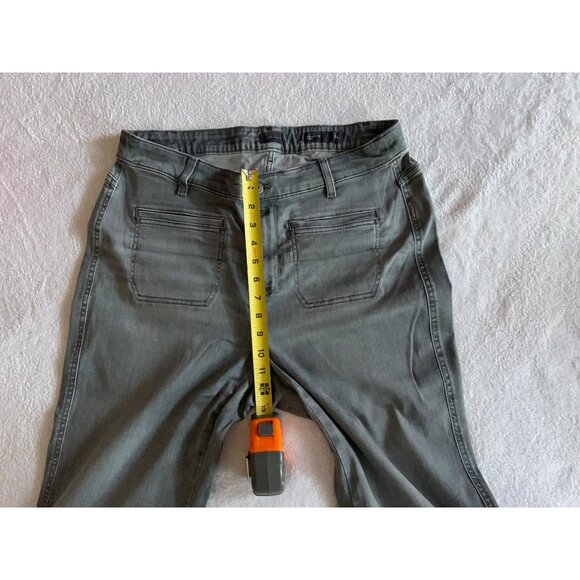 J Jill Jeans Womens 16 Petite Gray Denim High Rise Flare Stretch Medium Wash - Picture 6 of 13